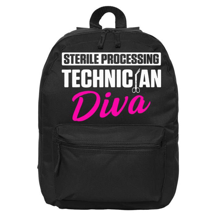 Sterile Processing Technician Diva Funny Tech 16 in Basic Backpack