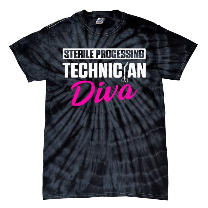 Sterile Processing Technician Diva Funny Tech Tie-Dye T-Shirt