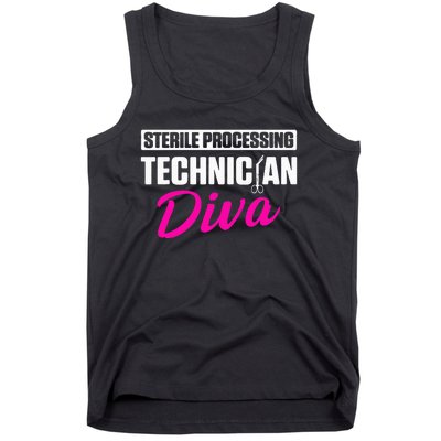 Sterile Processing Technician Diva Funny Tech Tank Top