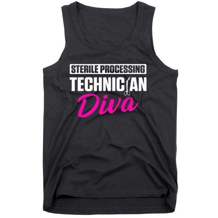 Sterile Processing Technician Diva Funny Tech Tank Top