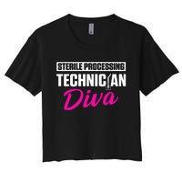 Sterile Processing Technician Diva Funny Tech Women's Crop Top Tee