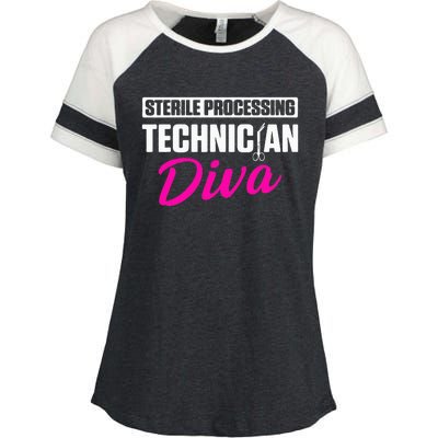 Sterile Processing Technician Diva Funny Tech Enza Ladies Jersey Colorblock Tee