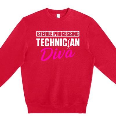 Sterile Processing Technician Diva Funny Tech Premium Crewneck Sweatshirt