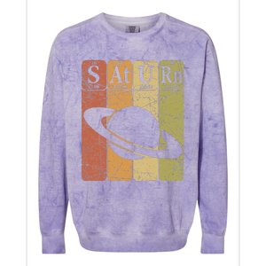 Saturn Periodic Table Elements Saturn Planet Space Nerd Colorblast Crewneck Sweatshirt