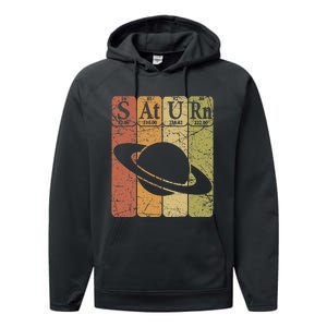 Saturn Periodic Table Elements Saturn Planet Space Nerd Performance Fleece Hoodie