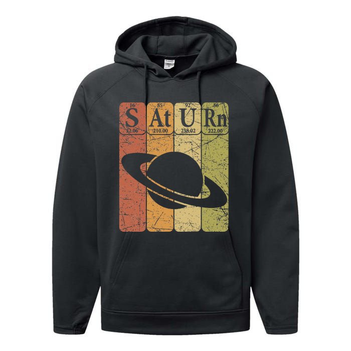 Saturn Periodic Table Elements Saturn Planet Space Nerd Performance Fleece Hoodie