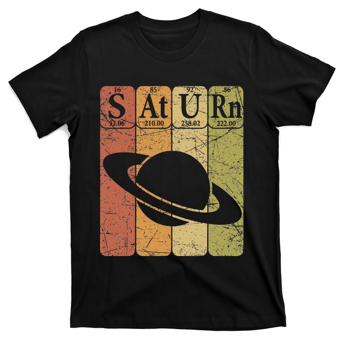 Saturn Periodic Table Elements Saturn Planet Space Nerd T-Shirt