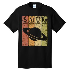 Saturn Periodic Table Elements Saturn Planet Space Nerd Tall T-Shirt