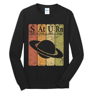 Saturn Periodic Table Elements Saturn Planet Space Nerd Tall Long Sleeve T-Shirt