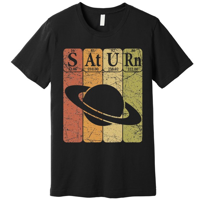 Saturn Periodic Table Elements Saturn Planet Space Nerd Premium T-Shirt