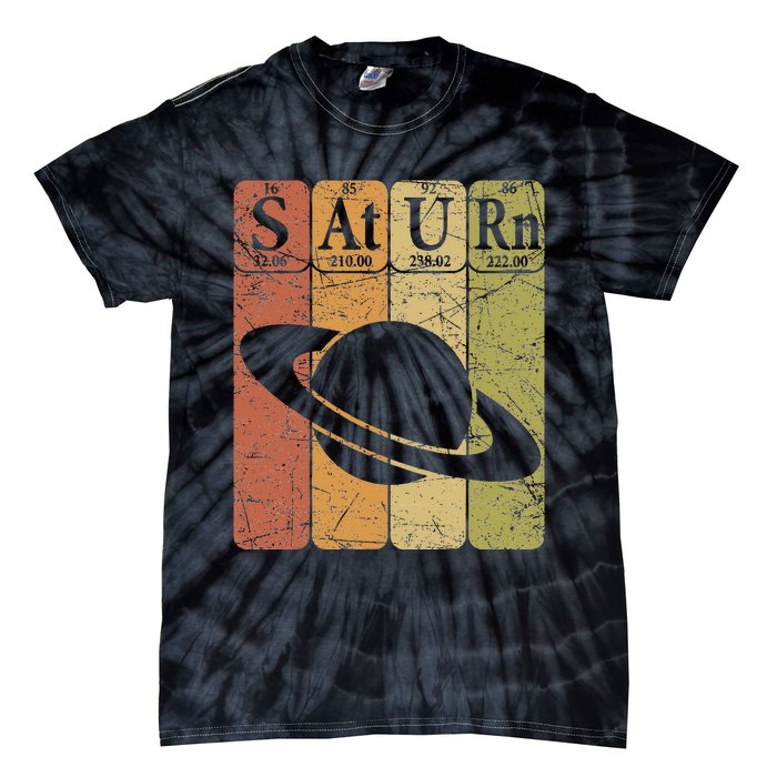 Saturn Periodic Table Elements Saturn Planet Space Nerd Tie-Dye T-Shirt