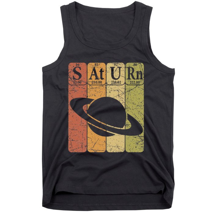 Saturn Periodic Table Elements Saturn Planet Space Nerd Tank Top