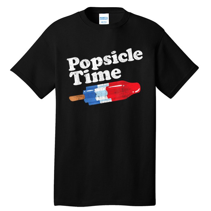 Summer Popsicle Time Funny Bomb Retro 80s Pop Vacation Gift Tall T-Shirt