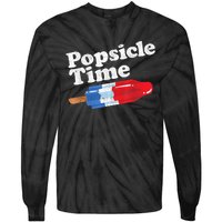 Summer Popsicle Time Funny Bomb Retro 80s Pop Vacation Gift Tie-Dye Long Sleeve Shirt