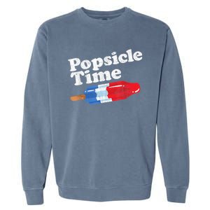 Summer Popsicle Time Funny Bomb Retro 80s Pop Vacation Gift Garment-Dyed Sweatshirt