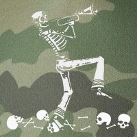 Skeleton Playing Trumpet Instruments Musician Halloween Legacy Tie Dye Trucker Hat