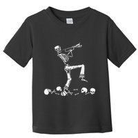 Skeleton Playing Trumpet Instruments Musician Halloween Toddler T-Shirt