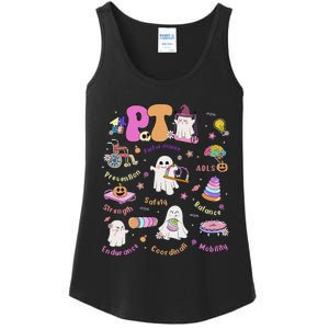 Spooky Physical Therapist Halloween Physical Therapy Month Ladies Essential Tank