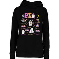 Spooky Physical Therapist Halloween Physical Therapy Month Womens Funnel Neck Pullover Hood