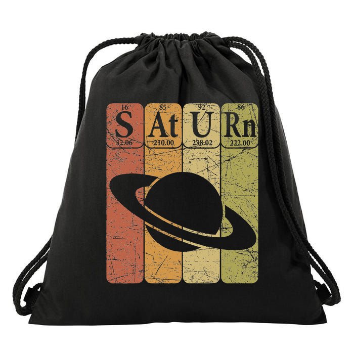 Saturn Periodic Table Elements Saturn Planet Space Nerd Drawstring Bag
