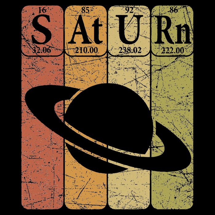 Saturn Periodic Table Elements Saturn Planet Space Nerd Mousepad