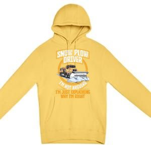 Snow Plow Truck Just Explaining Why IM Snow Plow Driver Cute Gift Premium Pullover Hoodie