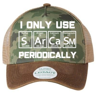 Sarcasm Periodic Table Elegift Weird Science Joke Gift Legacy Tie Dye Trucker Hat