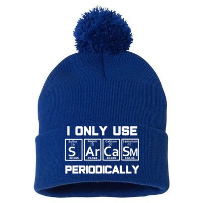 Sarcasm Periodic Table Elegift Weird Science Joke Gift Pom Pom 12in Knit Beanie