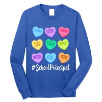 School Principal Teacher Valentine's Day Pastel Candy Heart Gift Long Sleeve Shirt