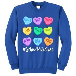 School Principal Teacher Valentine's Day Pastel Candy Heart Gift Sweatshirt