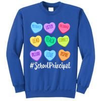 School Principal Teacher Valentine's Day Pastel Candy Heart Gift Sweatshirt