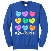 School Principal Teacher Valentine's Day Pastel Candy Heart Gift Tall Sweatshirt