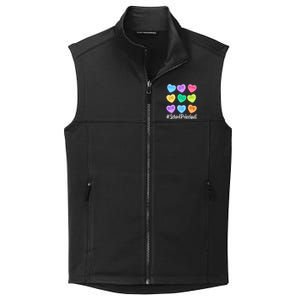 School Principal Teacher Valentine's Day Pastel Candy Heart Gift Collective Smooth Fleece Vest