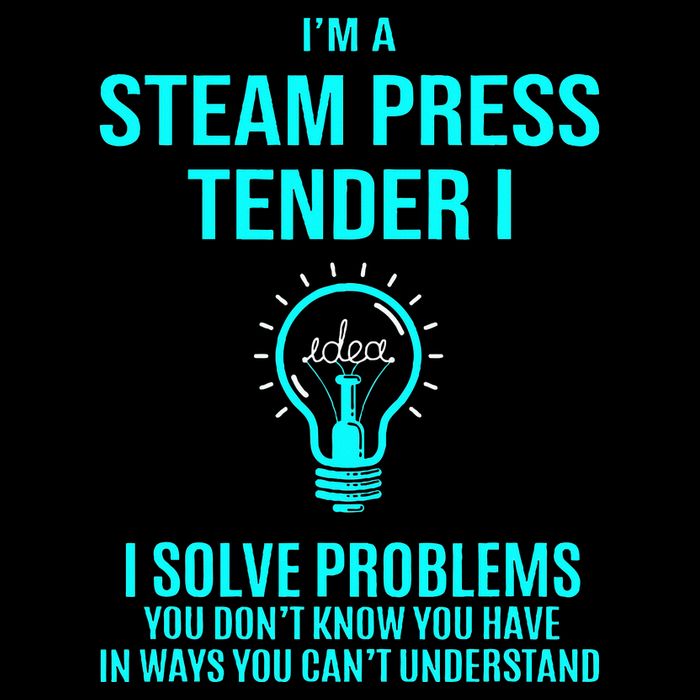 Steam Press Tender I I Solve Problems 7-Panel Snapback Hat