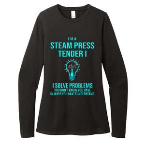 Steam Press Tender I I Solve Problems Womens CVC Long Sleeve Shirt