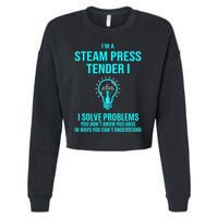 Steam Press Tender I I Solve Problems Cropped Pullover Crew