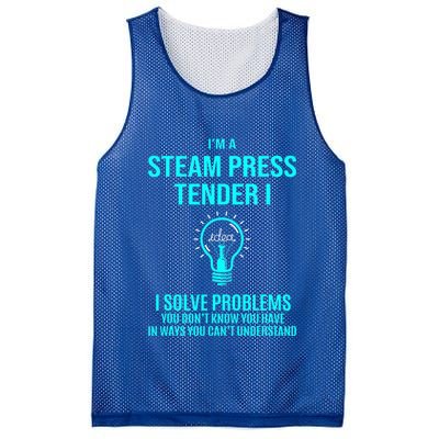 Steam Press Tender I I Solve Problems Mesh Reversible Basketball Jersey Tank