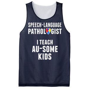 Speech Pathology Therapy Ausome Autism Awareness Month Mesh Reversible Basketball Jersey Tank