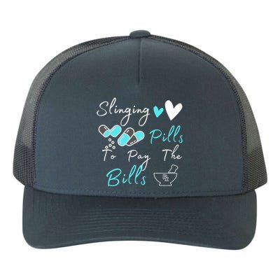 Slinging Pills To Pay The Bills Funny Pharmacist Pharmacy Yupoong Adult 5-Panel Trucker Hat