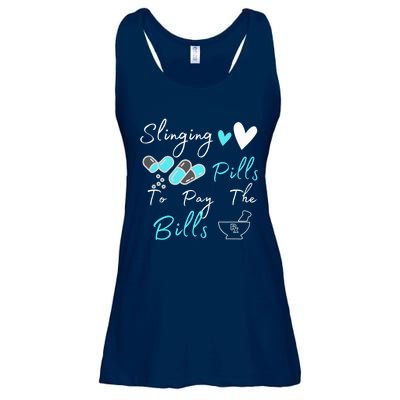 Slinging Pills To Pay The Bills Funny Pharmacist Pharmacy Ladies Essential Flowy Tank