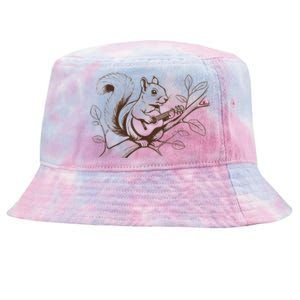 Squirrel Plays The Guitar Guitar Music Tie-Dyed Bucket Hat