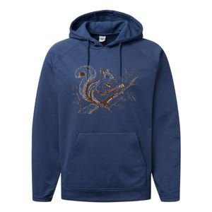 Squirrel Plays The Guitar Guitar Music Performance Fleece Hoodie