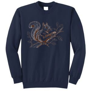 Squirrel Plays The Guitar Guitar Music Tall Sweatshirt