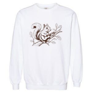 Squirrel Plays The Guitar Guitar Music Garment-Dyed Sweatshirt