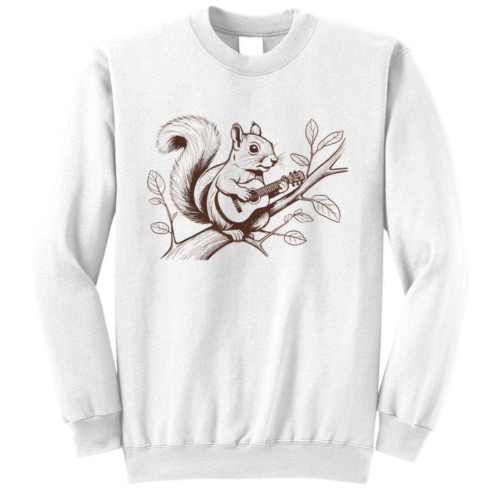 Squirrel Plays The Guitar Guitar Music Sweatshirt