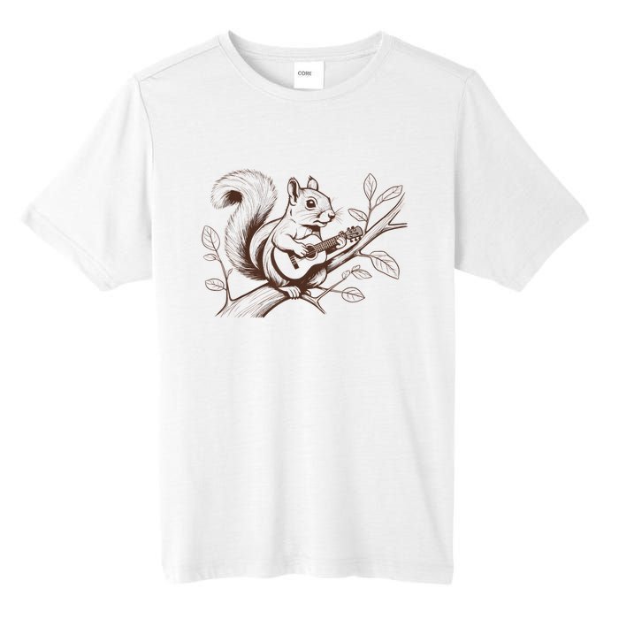 Squirrel Plays The Guitar Guitar Music Tall Fusion ChromaSoft Performance T-Shirt