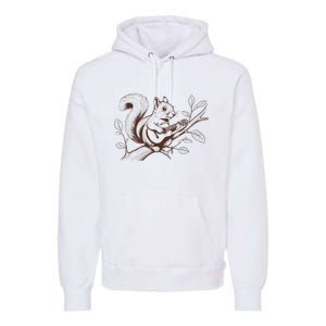 Squirrel Plays The Guitar Guitar Music Premium Hoodie