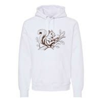 Squirrel Plays The Guitar Guitar Music Premium Hoodie