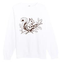 Squirrel Plays The Guitar Guitar Music Premium Crewneck Sweatshirt