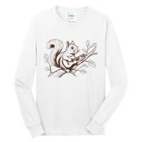 Squirrel Plays The Guitar Guitar Music Tall Long Sleeve T-Shirt